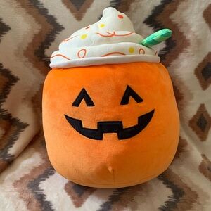 Squishmallows Official 12 inch Lester the Jack O'Lantern Latte